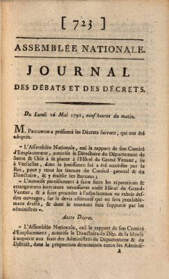 Journal des débats et des décrets Montag 16. Mai 1791