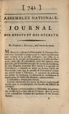 Journal des débats et des décrets Freitag 3. Juni 1791