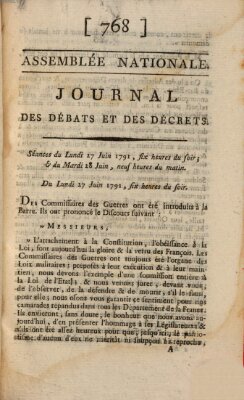 Journal des débats et des décrets Montag 27. Juni 1791