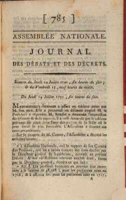 Journal des débats et des décrets Freitag 15. Juli 1791