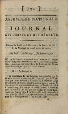 Journal des débats et des décrets Freitag 22. Juli 1791