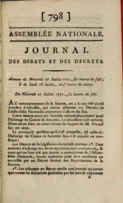Journal des débats et des décrets Donnerstag 28. Juli 1791