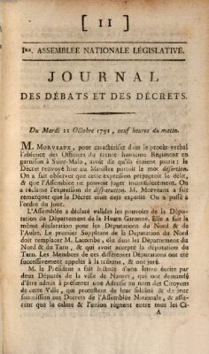 Journal des débats et des décrets Dienstag 11. Oktober 1791