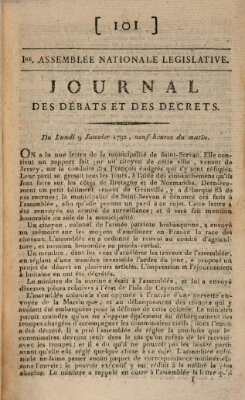 Journal des débats et des décrets Montag 9. Januar 1792
