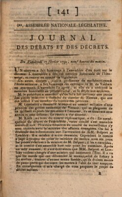 Journal des débats et des décrets Freitag 17. Februar 1792