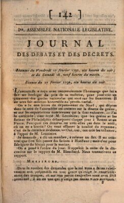 Journal des débats et des décrets Freitag 17. Februar 1792