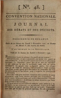 Journal des débats et des décrets Montag 5. November 1792