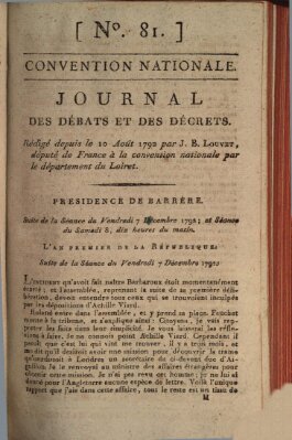 Journal des débats et des décrets Freitag 7. Dezember 1792