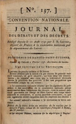 Journal des débats et des décrets Samstag 2. Februar 1793