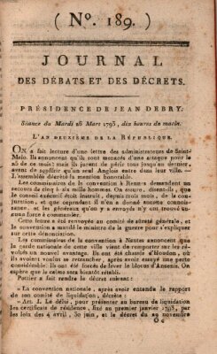 Journal des débats et des décrets Dienstag 26. März 1793