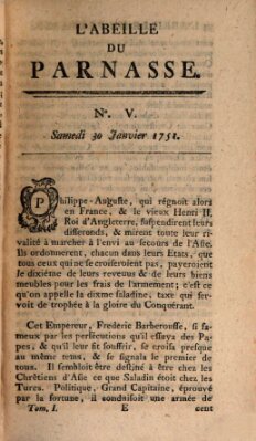 L' Abeille du Parnasse Samstag 30. Januar 1751