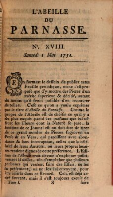 L' Abeille du Parnasse Samstag 1. Mai 1751