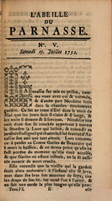L' Abeille du Parnasse Samstag 29. Juli 1752