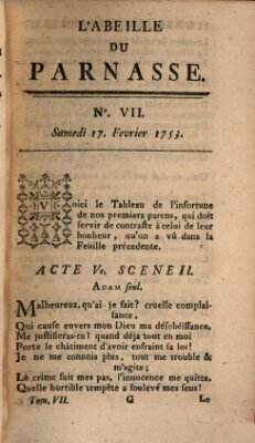 L' Abeille du Parnasse Samstag 17. Februar 1753