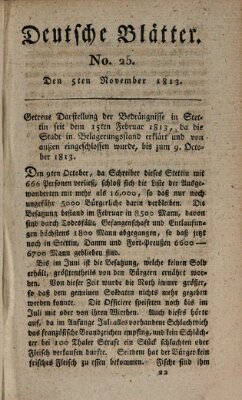 Deutsche Blätter Freitag 5. November 1813