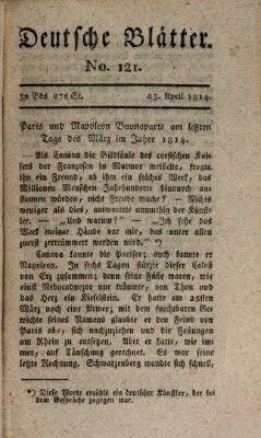 Deutsche Blätter Samstag 23. April 1814
