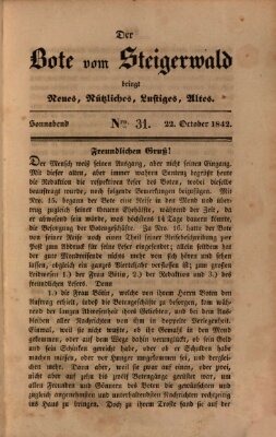 Der Bote vom Steigerwald Samstag 22. Oktober 1842