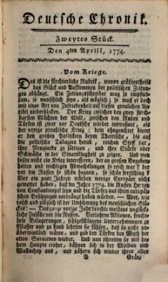 Deutsche Chronik Montag 4. April 1774