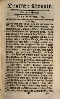 Deutsche Chronik Montag 11. April 1774