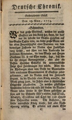 Deutsche Chronik Montag 23. Mai 1774
