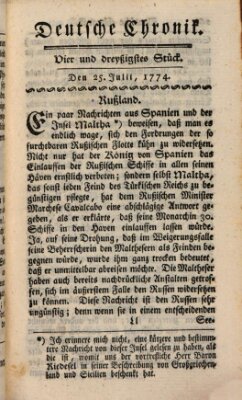 Deutsche Chronik Montag 25. Juli 1774