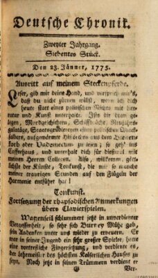 Deutsche Chronik Montag 23. Januar 1775