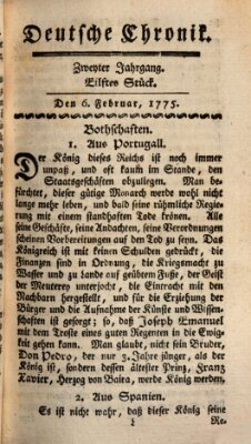 Deutsche Chronik Montag 6. Februar 1775
