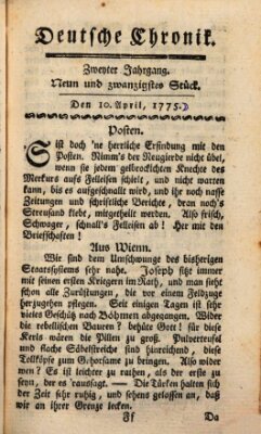 Deutsche Chronik Montag 10. April 1775