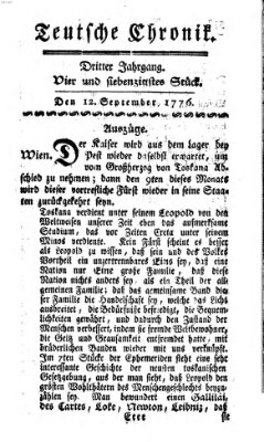 Deutsche Chronik Donnerstag 12. September 1776