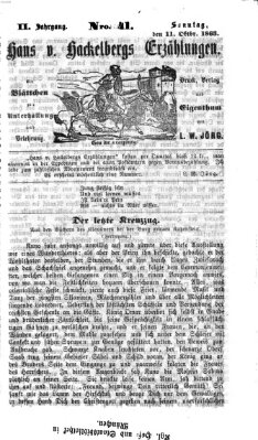 Hans von Hackelberg's Erzählungen Sonntag 11. Oktober 1863