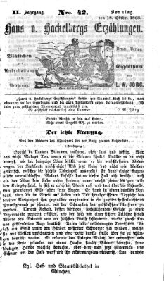 Hans von Hackelberg's Erzählungen Sonntag 18. Oktober 1863