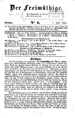 Der Freimüthige (Der Lechbote) Dienstag 1. Juli 1851