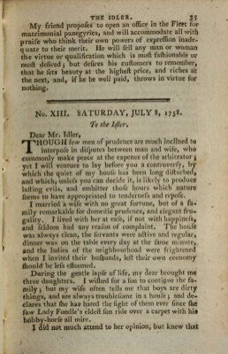 The Idler Samstag 8. Juli 1758