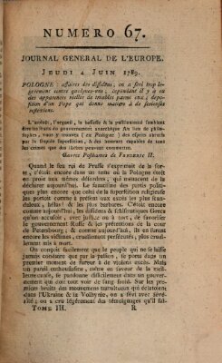 Journal général de l'Europe ou Mercure national et étranger Donnerstag 4. Juni 1789