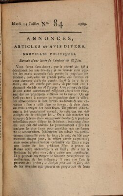 Journal général de l'Europe ou Mercure national et étranger Dienstag 14. Juli 1789