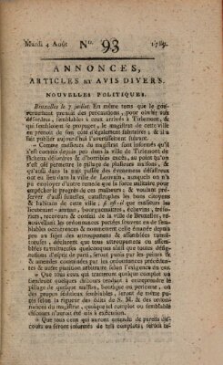 Journal général de l'Europe ou Mercure national et étranger Dienstag 4. August 1789