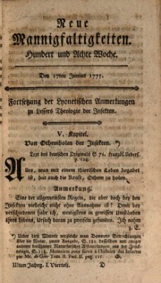 Neue Mannigfaltigkeiten (Neueste Mannigfaltigkeiten) Samstag 17. Juni 1775