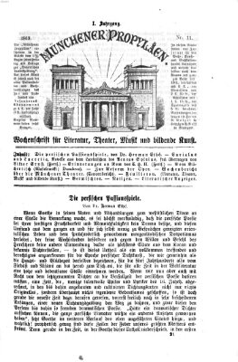 Münchener Propyläen (Bayerische Landeszeitung) Freitag 12. März 1869