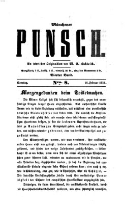 Münchener Punsch Sonntag 16. Februar 1851