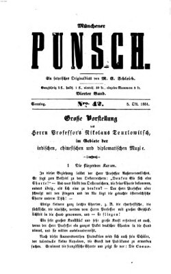 Münchener Punsch Sonntag 5. Oktober 1851