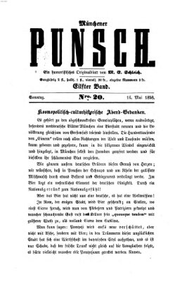Münchener Punsch Sonntag 16. Mai 1858
