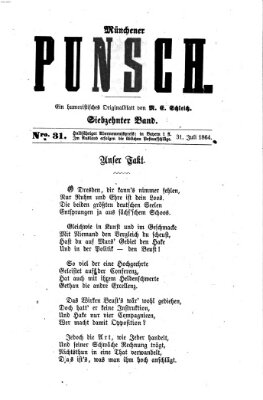 Münchener Punsch Sonntag 31. Juli 1864