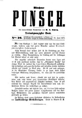 Münchener Punsch Sonntag 26. Juni 1870