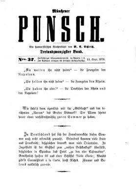 Münchener Punsch Sonntag 11. September 1870