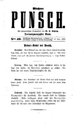 Münchener Punsch Sonntag 13. November 1870