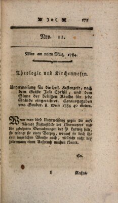 K.K. allerg. privil. Realzeitung der Wissenschaften und Künste Dienstag 16. März 1784