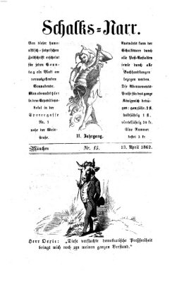 Schalks-Narr Sonntag 13. April 1862