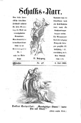 Schalks-Narr Sonntag 6. Juli 1862
