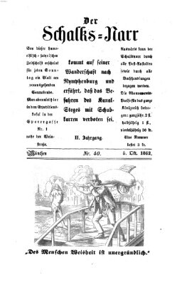 Schalks-Narr Sonntag 5. Oktober 1862
