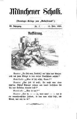 Schalks-Narr Sonntag 15. Februar 1863